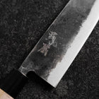 Santoku White Steel #2 Kurouchi Manche en Magnolia Oval 165mm-[Musashi]-[Couteaux de cuisine japonais]