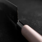 Santoku White Steel #2 Kurouchi Manche en Magnolia Oval 165mm-[Musashi]-[Couteaux de cuisine japonais]