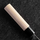 Santoku White Steel #2 Kurouchi Manche en Magnolia Oval 165mm-[Musashi]-[Couteaux de cuisine japonais]