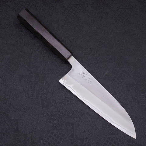 Santoku White Steel #2 Nashiji Manche Ébène 165mm-[Musashi]-[Couteaux de cuisine japonais]