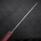 Santoku White Steel #2 Nashiji Revêtement Inox Manche Urushi Pourpre 165mm-[Musashi]-[Couteaux de cuisine japonais]