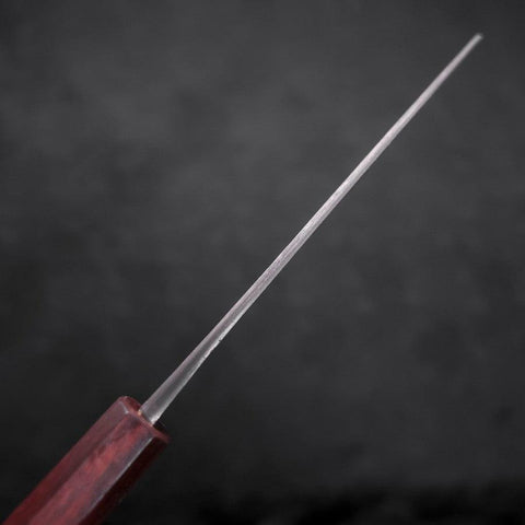 Santoku White Steel #2 Nashiji Revêtement Inox Manche Urushi Pourpre 165mm-[Musashi]-[Couteaux de cuisine japonais]