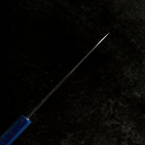 Santoku White Steel #2 Poli Manche Urushi Bleu 165mm-[Musashi]-[Couteaux de cuisine japonais]