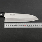 Santoku White Steel #2 Revêtement Inox Poli Manche Occidental Noir 170mm-[Musashi]-[Couteaux de cuisine japonais]