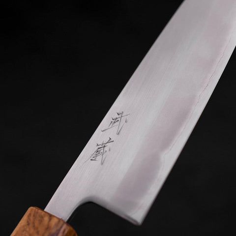 Santoku White steel #1 Poli Manche en Chêne 165mm-[Musashi]-[Couteaux de cuisine japonais]