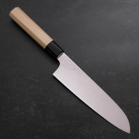 Santoku ZA-18 Damas Manche en Buffle et Magnolia 180mm-[Musashi]-[Couteaux de cuisine japonais]