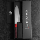 Santoku ZDP-189 Poli Manche en Bois de Rose Rouge 165mm-[Musashi]-[Couteaux de cuisine japonais]