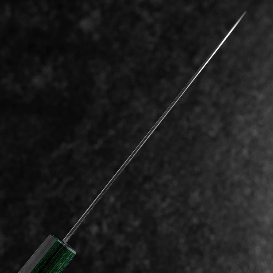 Santoku ZDP-189 Poli Manche en Bois de Rose Vert 165mm-[Musashi]-[Couteaux de cuisine japonais]