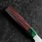 Santoku ZDP-189 Poli Manche en Bois de Rose Vert 165mm-[Musashi]-[Couteaux de cuisine japonais]
