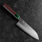 Santoku ZDP-189 Poli Manche en Bois de Rose Vert 165mm-[Musashi]-[Couteaux de cuisine japonais]