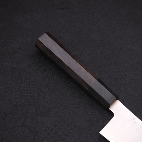 Santoku ZDP-189 Poli Manche en Buffle et Ébène 180mm-[Musashi]-[Couteaux de cuisine japonais]