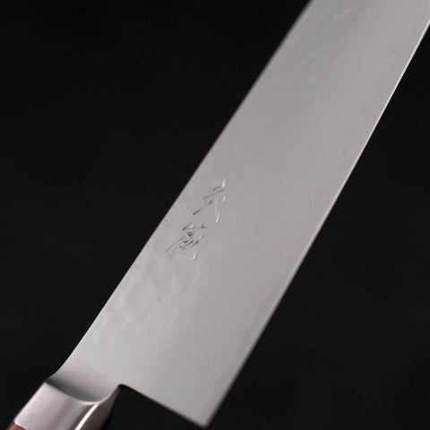 Santoku knife VG-5 Tsuchime Manche Occidental en Acajou 175mm-[Musashi]-[Couteaux de cuisine japonais]