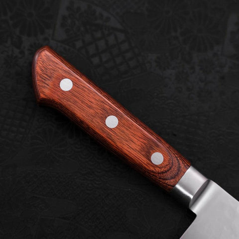 Santoku knife VG-5 Tsuchime Manche Occidental en Acajou 175mm-[Musashi]-[Couteaux de cuisine japonais]