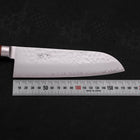 Santoku knife VG-5 Tsuchime Manche Occidental en Acajou 175mm-[Musashi]-[Couteaux de cuisine japonais]