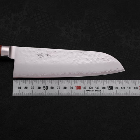 Santoku knife VG-5 Tsuchime Manche Occidental en Acajou 175mm-[Musashi]-[Couteaux de cuisine japonais]