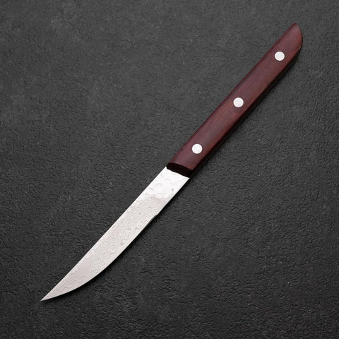 Steak Knife VG-10 Tsuchime Manche en Acajou 110mm-[Musashi]-[Couteaux de cuisine japonais]