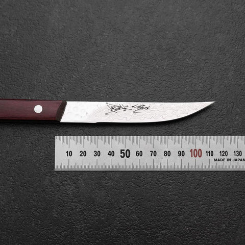 Steak Knife VG-10 Tsuchime Manche en Acajou 110mm-[Musashi]-[Couteaux de cuisine japonais]