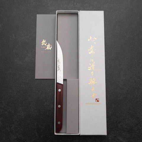 Steak Knife VG-10 Tsuchime Manche en Acajou 110mm-[Musashi]-[Couteaux de cuisine japonais]