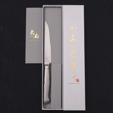 Steak knife All-Stainless Pure-Molybdenum 130mm-[Musashi]-[Japanese-Kitchen-Knives]