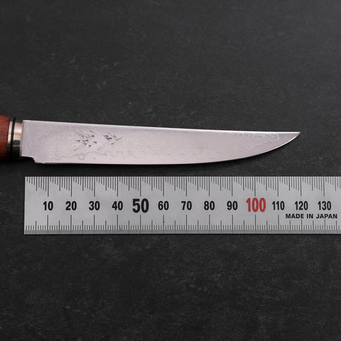 Steak knife VG-10 Damas Manche en Bois de Teck 115mm-[Musashi]-[Couteaux de cuisine japonais]