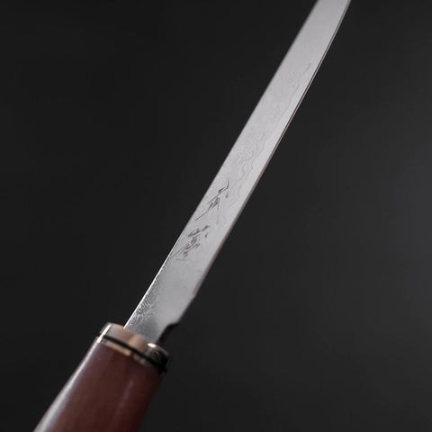 Steak knife VG-10 Damas Manche en Noyer 115mm-[Musashi]-[Couteaux de cuisine japonais]