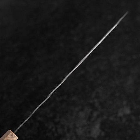 Sujihiki 440C Nashiji Damas Miroir Manche Urushi Blanc 240mm-[Musashi]-[Couteaux de cuisine japonais]