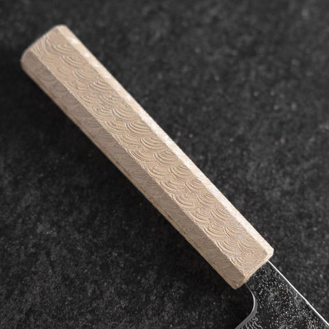 Sujihiki 440C Nashiji Damas Miroir Manche Urushi Blanc 240mm-[Musashi]-[Couteaux de cuisine japonais]