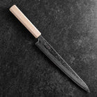 Sujihiki 440C Nashiji Damas Miroir Manche Urushi Blanc 240mm-[Musashi]-[Couteaux de cuisine japonais]