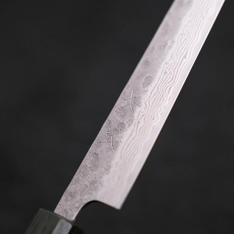 Sujihiki AUS-10 Nashiji Damas Manche Urushi Vert 240mm-[Musashi]-[Couteaux de cuisine japonais]