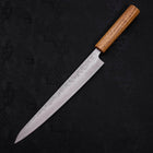 Sujihiki AUS-10 Nashiji Damas Manche en Chêne 240mm-[Musashi]-[Couteaux de cuisine japonais]