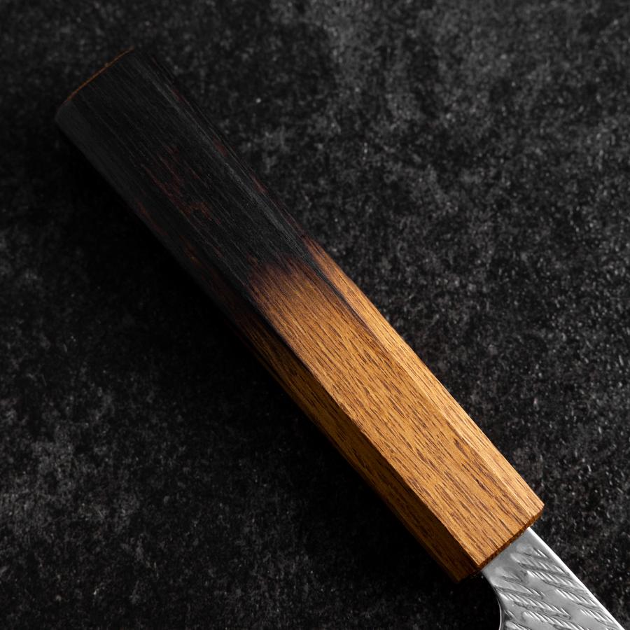 Sujihiki AUS-10 Nawame Damas Manche Yaki Urushi 240mm-[Musashi]-[Couteaux de cuisine japonais]