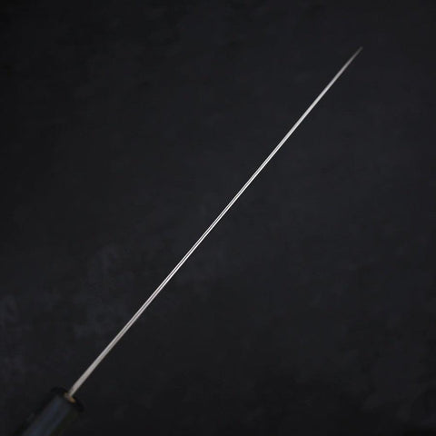 Sujihiki AUS-10 Nickel en Vagues Damas Manche Urushi Bleu Sombre 240mm-[Musashi]-[Couteaux de cuisine japonais]