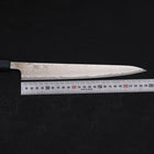 Sujihiki AUS-10 Nickel en Vagues Damas Manche Urushi Bleu Sombre 240mm-[Musashi]-[Couteaux de cuisine japonais]
