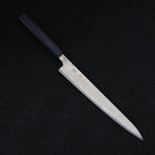Sujihiki AUS-10 Nickel en Vagues Damas Manche Urushi Bleu Sombre 240mm-[Musashi]-[Couteaux de cuisine japonais]