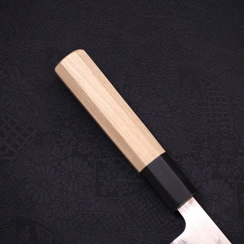 Sujihiki AUS-10 Nickel en Vagues Damas Manche en Buffle et Magnolia 240mm-[Musashi]-[Couteaux de cuisine japonais]