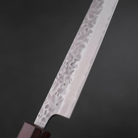 Sujihiki AUS-10 Tsuchime Damas Manche Urushi Violet 240mm-[Musashi]-[Couteaux de cuisine japonais]