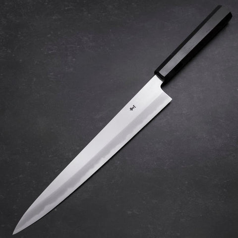 Sujihiki Blue Steel #1 Kasumi Manche en Buffle et Ébène 270mm-[Musashi]-[Couteaux de cuisine japonais]