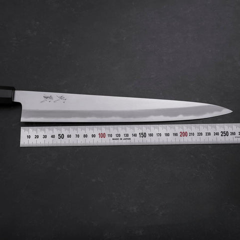 Sujihiki Blue Steel #1 Kasumi Manche en Buffle et Ébène 270mm-[Musashi]-[Couteaux de cuisine japonais]