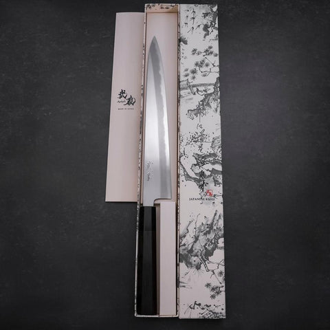 Sujihiki Blue Steel #1 Kasumi Manche en Buffle et Ébène 270mm-[Musashi]-[Couteaux de cuisine japonais]