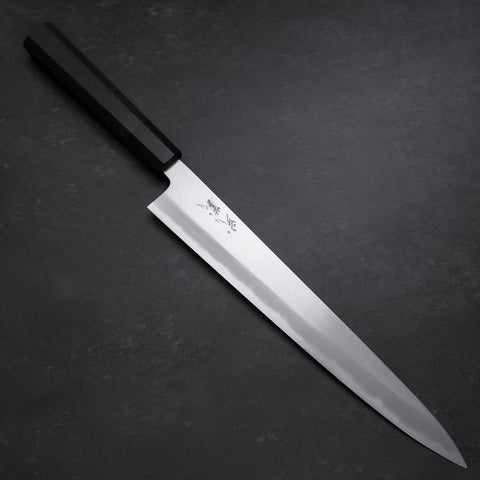 Sujihiki Blue Steel #1 Kasumi Manche en Buffle et Ébène 270mm-[Musashi]-[Couteaux de cuisine japonais]