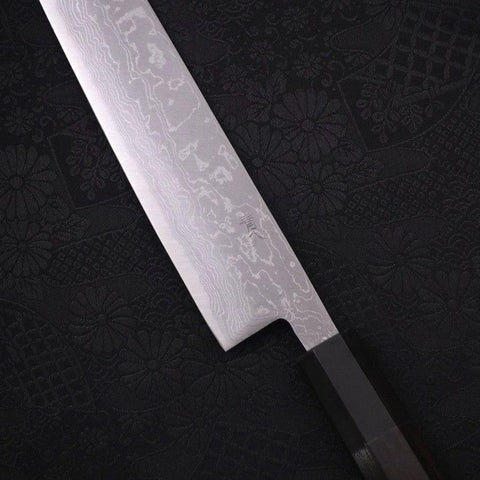 Sujihiki Blue Steel #2 Damas Manche en Buffle et Ébène 270mm-[Musashi]-[Couteaux de cuisine japonais]