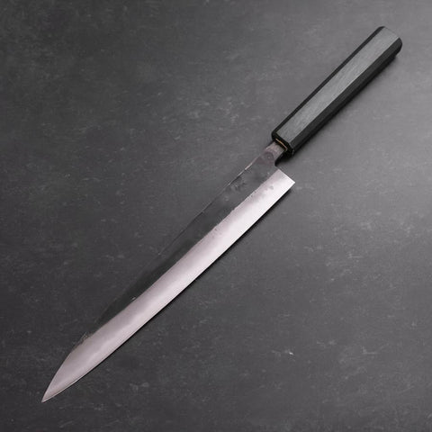 Sujihiki Blue Steel #2 Kurouchi Manche Urushi Bleu Sombre 240mm-[Musashi]-[Couteaux de cuisine japonais]