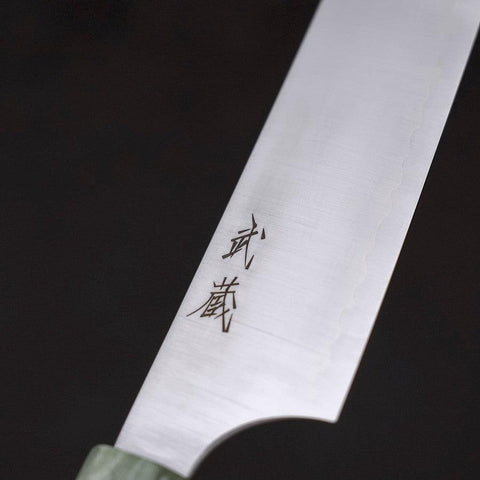 Sujihiki Blue Super Poli Manche en Érable Vert 270mm-[Musashi]-[Couteaux de cuisine japonais]