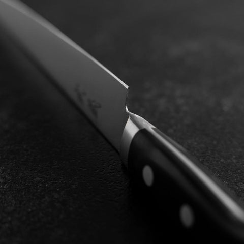 Sujihiki Molybdène Poli Manche en Occidental Noir 210mm-[Musashi]-[Couteaux de cuisine japonais]