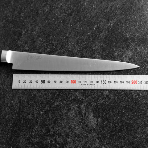 Sujihiki Molybdène Poli Manche en Occidental Noir 210mm-[Musashi]-[Couteaux de cuisine japonais]