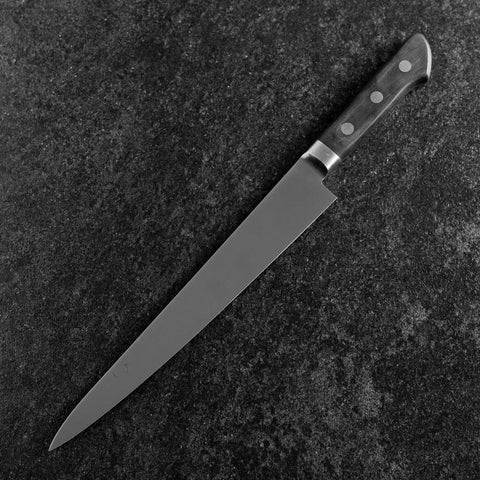 Sujihiki Molybdène Poli Manche en Occidental Noir 250mm-[Musashi]-[Couteaux de cuisine japonais]