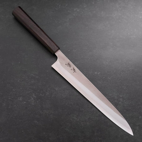 Sujihiki SKD11 Nashiji Manche en Ébène 240mm-[Musashi]-[Couteaux de cuisine japonais]