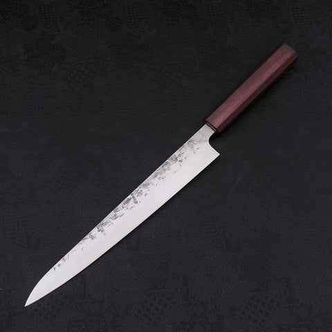 Sujihiki SLD Nashiji Washi Manche Urushi Pourpre 240mm-[Musashi]-[Couteaux de cuisine japonais]