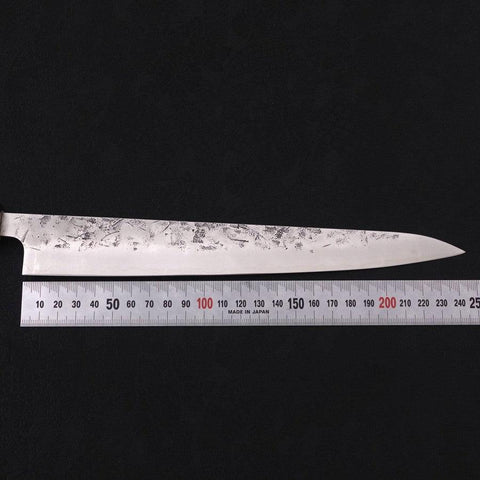 Sujihiki SLD Nashiji Washi Manche en Buffle et Magnolia 240mm-[Musashi]-[Couteaux de cuisine japonais]