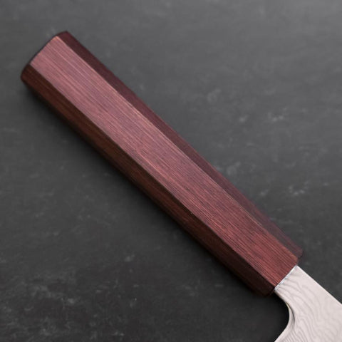 Sujihiki SLD Nickel en Vagues Damas Manche Urushi Pourpre 240mm-[Musashi]-[Couteaux de cuisine japonais]